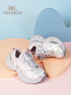 【英氏YeeHo0童鞋冬季魔术贴甜酷运动鞋YHFEL2542302】英氏运动鞋的设计紧跟潮流，如冬季加绒款采用独特的设计线条，流畅又动感，还有撞色拼接等设计，能轻松打造出潮娃造型。