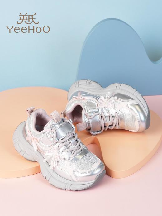 【英氏YeeHo0童鞋冬季魔术贴甜酷运动鞋YHFEL2542302】英氏运动鞋的设计紧跟潮流，如冬季加绒款采用独特的设计线条，流畅又动感，还有撞色拼接等设计，能轻松打造出潮娃造型。 商品图0