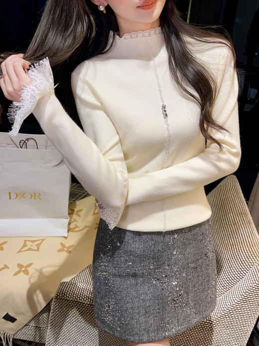 张心子【时髦精密码】高腰亮片遮胯显瘦半身裙 U2511106 商品图4