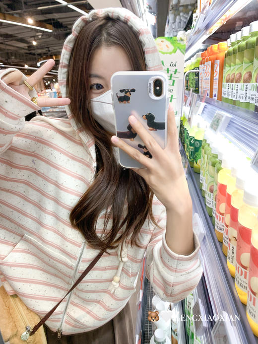 <曾小咸推荐>现货秒杀！微信超特价！粉色条纹连帽短外套 日常249.99 立减110 秒杀139.99！ 商品图10