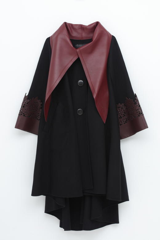 LSC X SANDRIVER 羊皮领双面羊绒大衣 SJF93W880N 商品图3