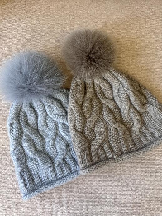 MAISON COVET 纯山羊绒毛球便帽 商品图0