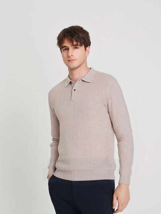 callisto橄榄绿羊毛羊绒混纺毛衣 商品图13