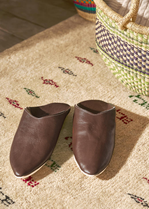 伽罗 JALO 摩洛哥进口手工制作小山羊皮室内拖鞋 商品图3