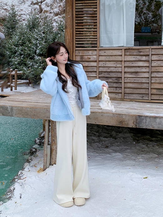 张心子【腿精出击】高腰厚实保暖加绒休闲裤裤子 U2511111 商品图5