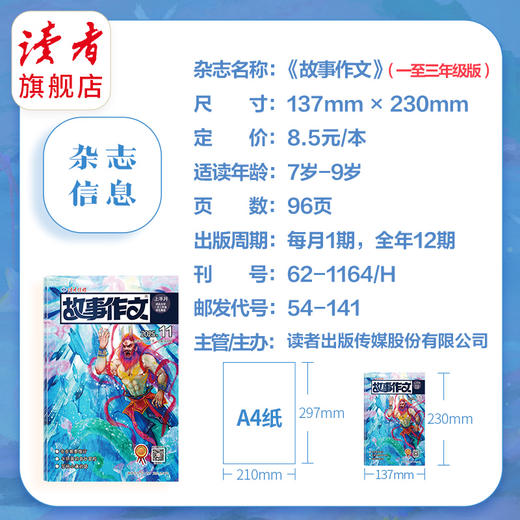 7-12岁 |《故事作文》（1-6年级版）杂志组合订阅 半年/全年自选 月更2期 小学生作文素材 阅读范例 小学生一至六年级适读 商品图5