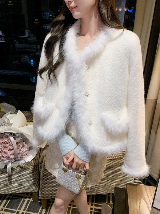 张心子【心动甜心】V领厚实保暖针织衫上衣  U2511087 商品图13