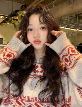 💥巨好看❗️超美费尔岛提花🌻【AUChris北欧风复古圣诞系列费尔岛毛衣AUC111801】慵懒的复古💯上身真的都很绝👍圣诞感拉满📣单穿或是秋冬搭配大衣/皮草都很适合