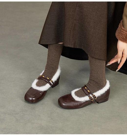 【预售5天】新款头层皮粗跟玛丽珍XXMN1855 商品图1