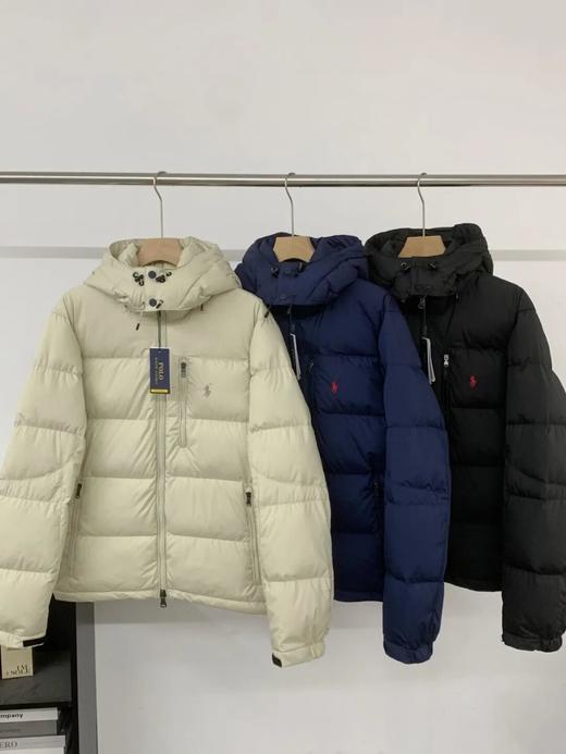 拉夫男女款刺绣小马标90白鸭绒连帽羽绒服 商品图5