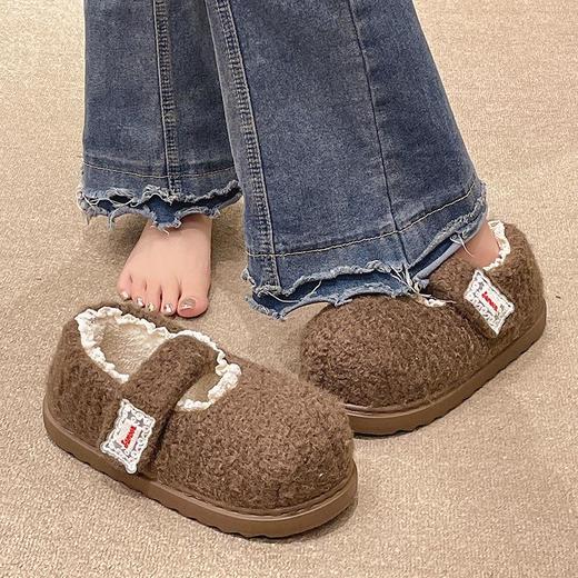 【玛丽珍棉拖鞋】女秋冬季居家室内保暖防滑外穿加绒包跟棉鞋 商品图2