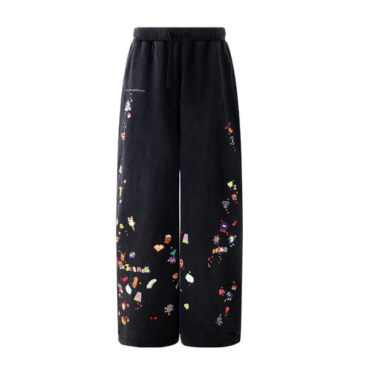 BJHG不计后果休闲裤子男款加厚2025新款冬宽松直筒卫裤针织长裤女 商品图4