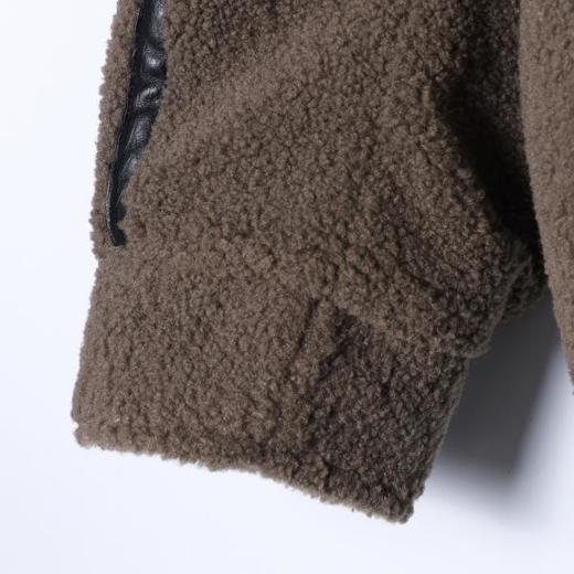 X055SDSA男士秋冬新款痞帅男装复古休闲撞色拉链立领羊羔绒羽绒百搭 商品图4