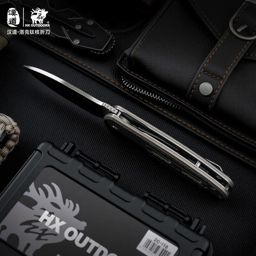 汉道洛克钛核D2折叠刀水果折刀户外小刀便携刀具锋利户外求生刀荒野求生工具刀 商品图2