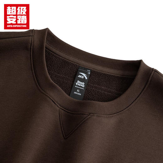 超级安踏呆萌町联名丨圆领卫衣男女同款秋冬加绒保暖宽松套头衫172548714U 商品图3