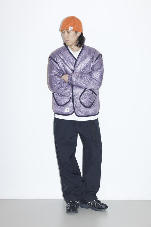 吃茶去chichaqu25秋冬新雪丽3M轻型保暖无领内胆棉服双面穿绗缝 商品图2