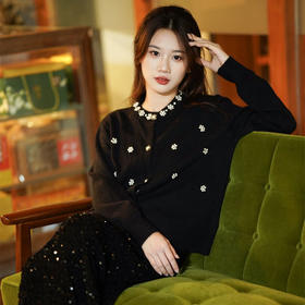 钉珠羊毛开衫｜自带千金风氛围感，轻松拿捏秋日浪漫【3-5天发货，周末顺延】