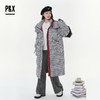 P&X设计师女装2025冬季长袖宽松防风中长款羽绒服825424067 格子 商品缩略图2
