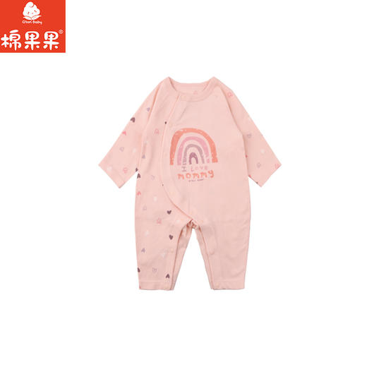 棉果果春季新品女宝卡通可爱5A抗菌纯棉爬衣偏襟连体衣M121720226012 商品图1