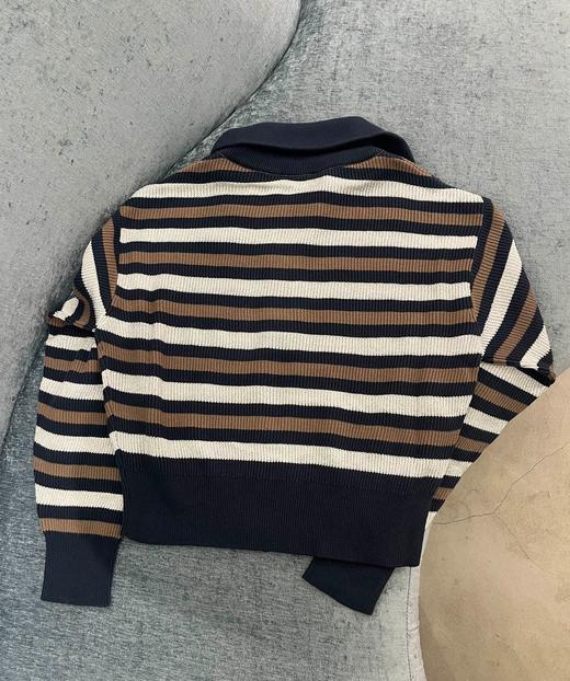 女款条纹针织毛衣外套zh006 商品图1