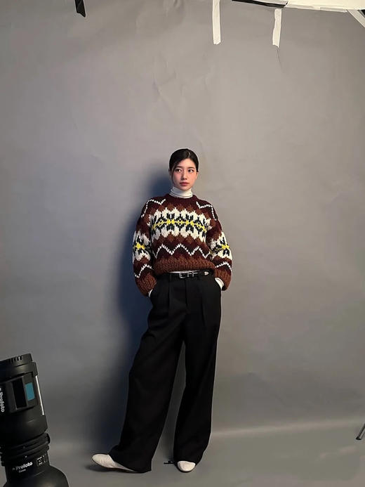 赛琳 25秋冬新款 费尔岛短款针织毛衣(TM) 商品图0