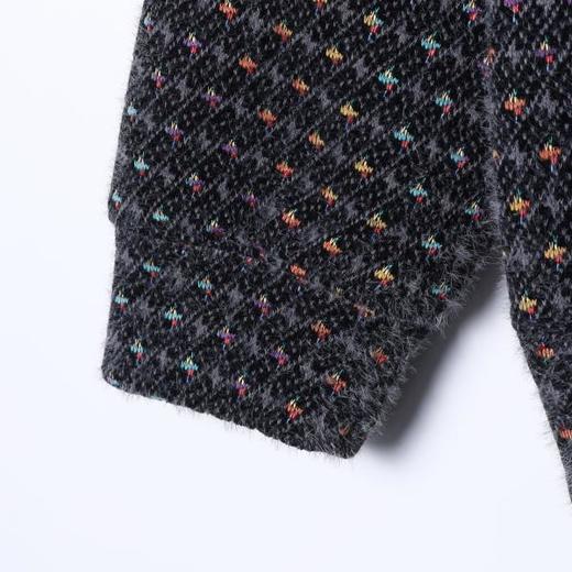 WY1423SDSA男士秋冬新款痞帅男装韩版简约绒毛撞色格子连帽卫衣休闲百搭 商品图4