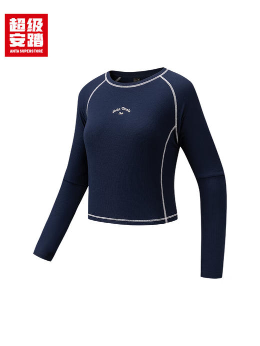超级安踏机能风长T丨运动长袖T恤女士秋季修身撞色套头衫162548401U 商品图2