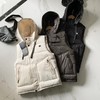 D112011户外休闲肌理感防撕裂多色情侣系列连帽棉马甲 商品缩略图0