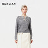 HERLIAN 2025冬季新品蝴蝶结装饰花边领针织衫女士 商品缩略图0
