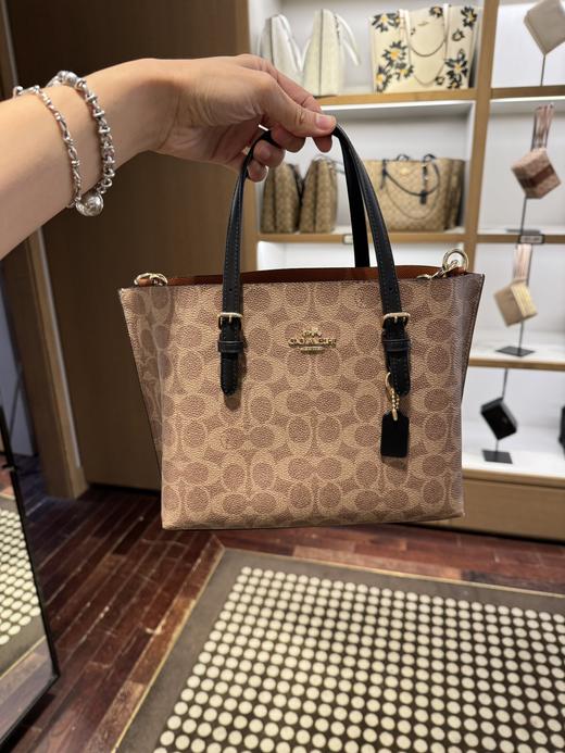 到手价1899元 Coach爆款 mollie 25小号托特 25*19cm 棕色老花 美国代购，无中文标签，介意慎拍 商品图0