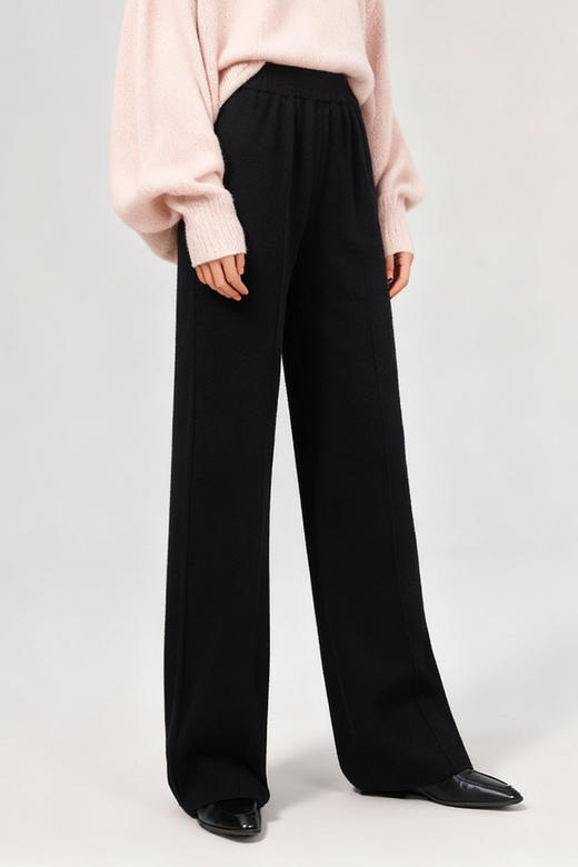 重磅高腰羊毛直筒裤抗起球面料可机洗 商品图9