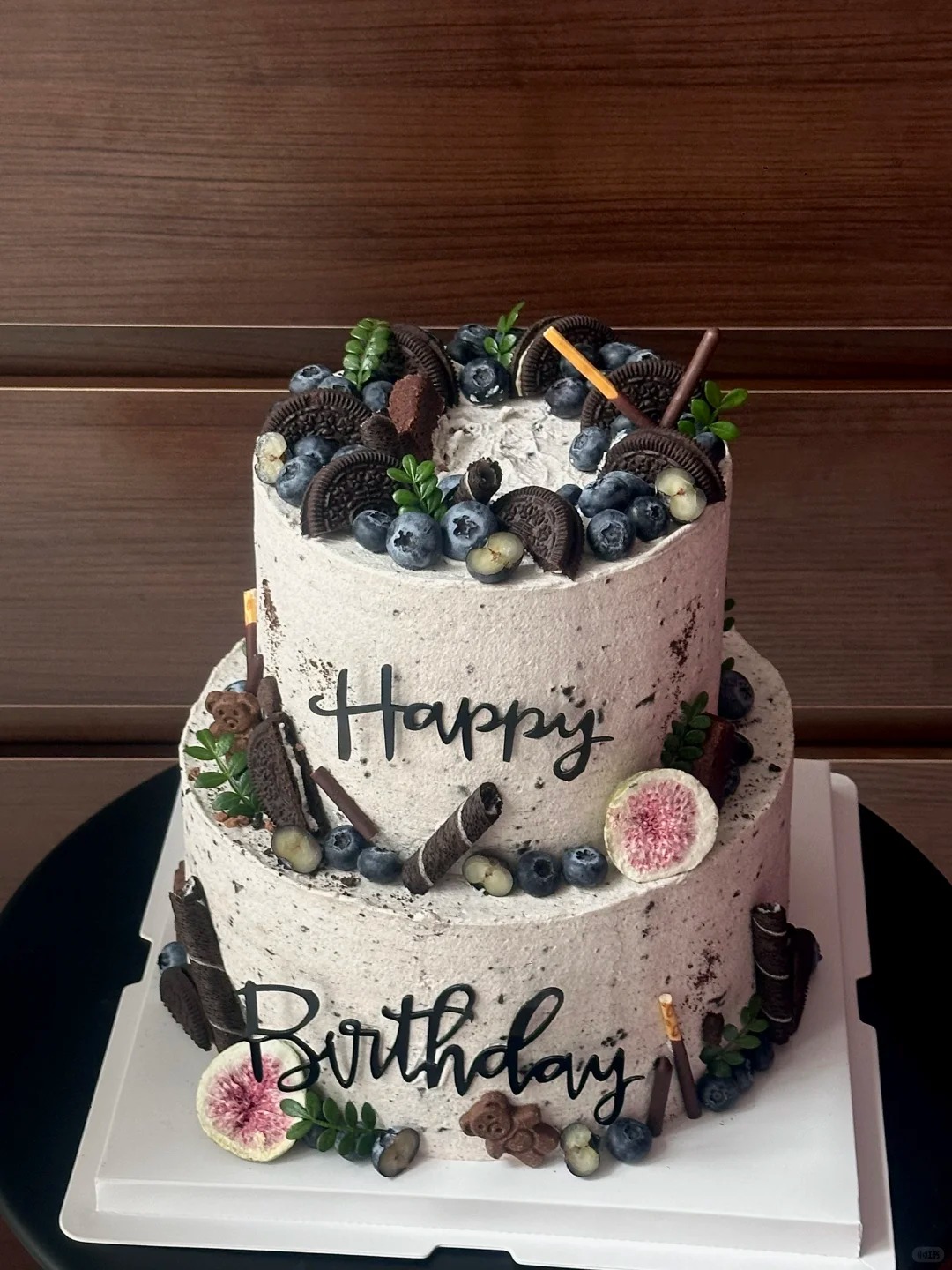 【周年庆精选】奥利奥咸奶油蓝莓生日蛋糕