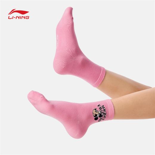 李宁｜迪士尼米奇联名系列抗菌中袜三双装（特殊产品不予退换货）AWTV131 商品图2