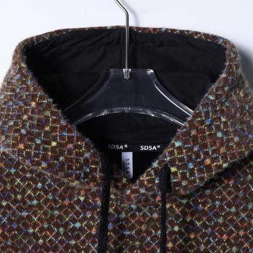 WY1402SDSA男士秋冬新款痞帅男装休闲彩色绒毛小格子抽绳连帽卫衣百搭 商品图1