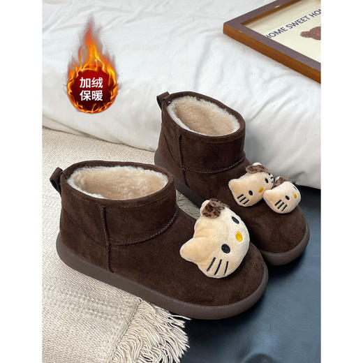 【YW】无忧购冬季Kitty加绒保暖棉鞋蓄热保暖雪地靴MIS-6058（截单后3-5天发货） 商品图4