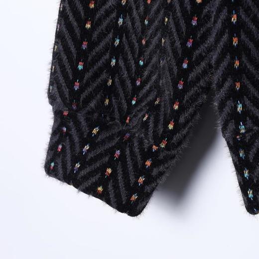 SDSA男士秋冬新款痞帅男装美式彩色竖纹提花连帽卫衣百搭复古上衣 商品图3