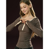 Ariseism 美式复古设计感修身条纹长袖T恤女秋季新款上衣 商品缩略图1