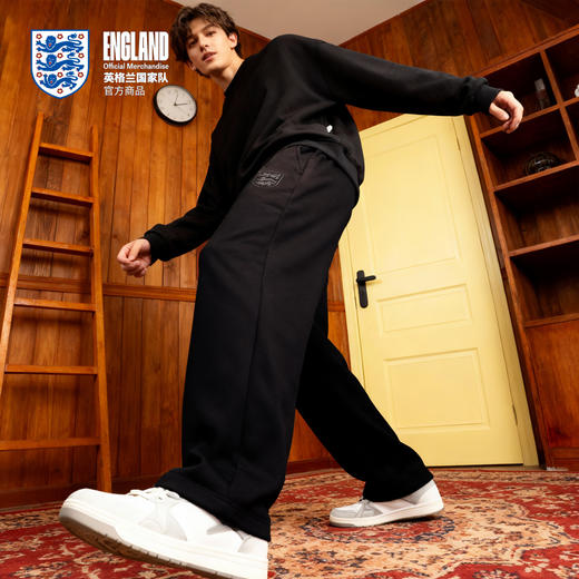 【官方正版】英格兰国家队 | 秋冬新款黑色长裤运动休闲裤卫裤 商品图1
