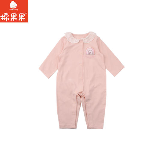 棉果果春季新品女宝卡通可爱5A抗菌纯棉爬衣对开连体衣M121722226017 商品图1