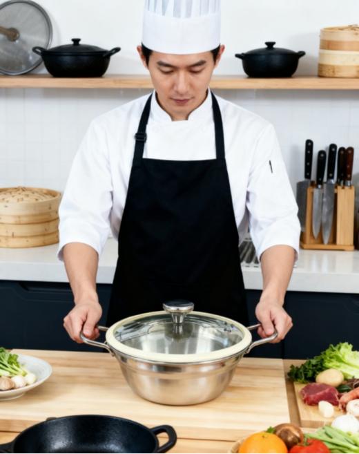 💥3 秒速沥油！【易铂yispot 304不锈钢舒曼油炸多用锅套装】🍂这个油炸锅 + 悬空架，懒人直接锁死🔒用了 1 个月，油炸食物热量感觉都低了❗❗ 商品图0