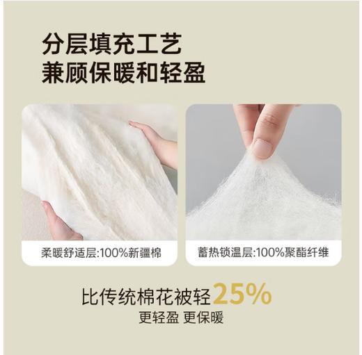 雅芳婷（A-Fontane）2025年秋冬新款100%新疆棉花被加厚保暖纯棉被子 249X229cm 商品图2