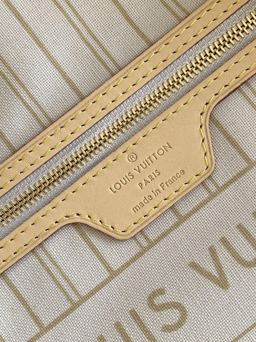 秋冬特惠💰1190 渠道级LV【全钢五金 MB163c01变码芯片】te级LV 全套包装 M41362白格杏内里 NEVERFULL 小号手袋 Neverfull 小号手提包 商品图8