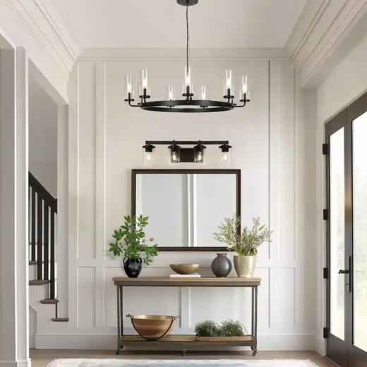 美国 复古铁艺吊灯 带灯罩 10灯头（不含灯泡） 商品图4