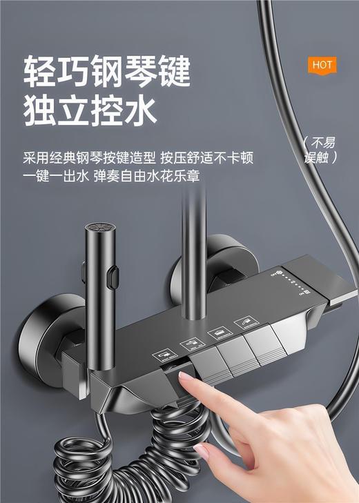 6156罗布泊钢琴花洒-枪灰 商品图4