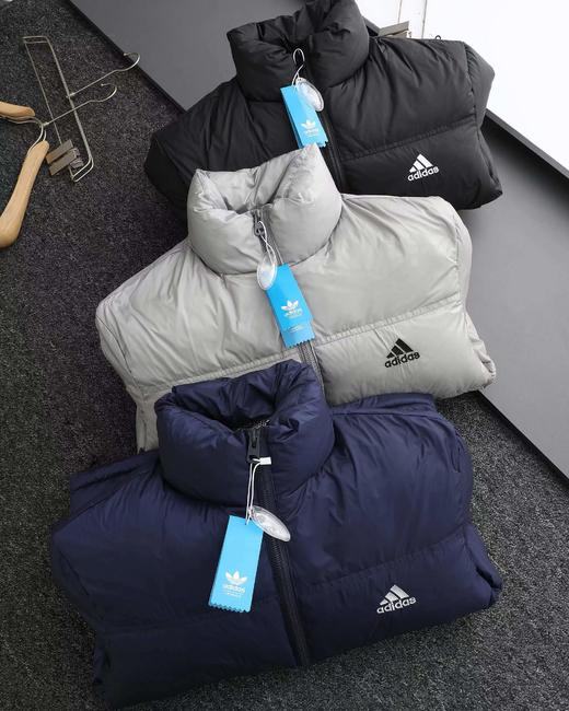 D112030冬季新款三条杠白鸭绒立领羽绒服男女同款 商品图1