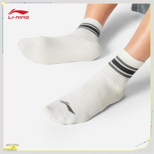 李宁运动生活系列抗菌中袜三双装（特殊产品不予退换货）AWTV123 商品图2