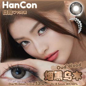 OHCON＆HANCON韩视烟熏乌木 半年抛/日抛六片装 14.0mm