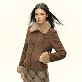 Ariseism 美式复古设计感可拆卸毛领加厚棉服秋冬新款保暖上衣