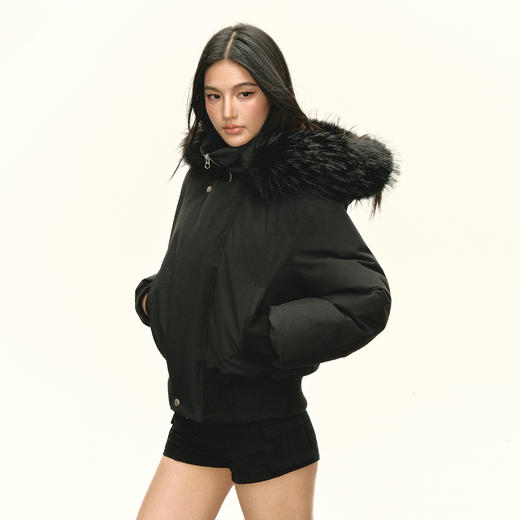 Ariseism 美式复古设计感连帽羽绒服女冬季新款加厚保暖外套 商品图1