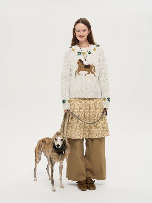 local tag/lt25awk47/花园小马 提花温暖松软套头针织混纱毛衣 商品图4